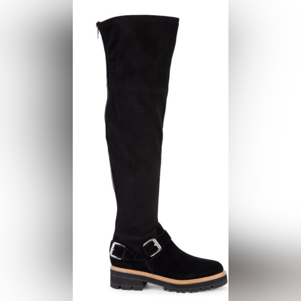 Marc Fisher Black Suede Boots Over The Knee